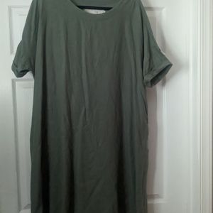 NotPerfectLinen linen drop shoulder dress